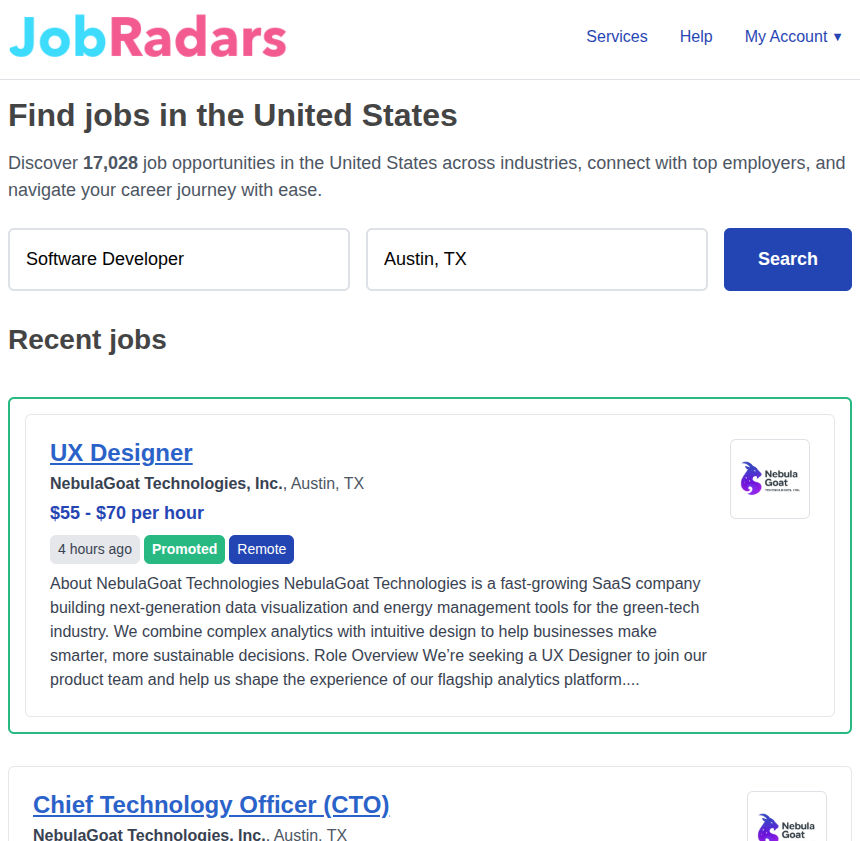 Job Search Interface