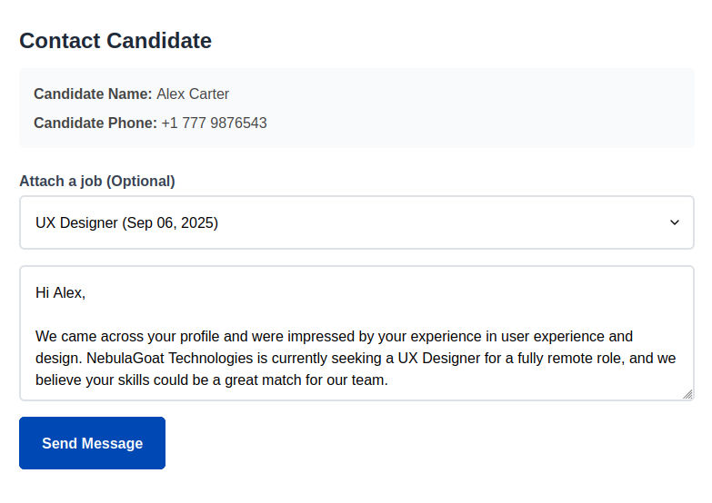 Resume Request Interface