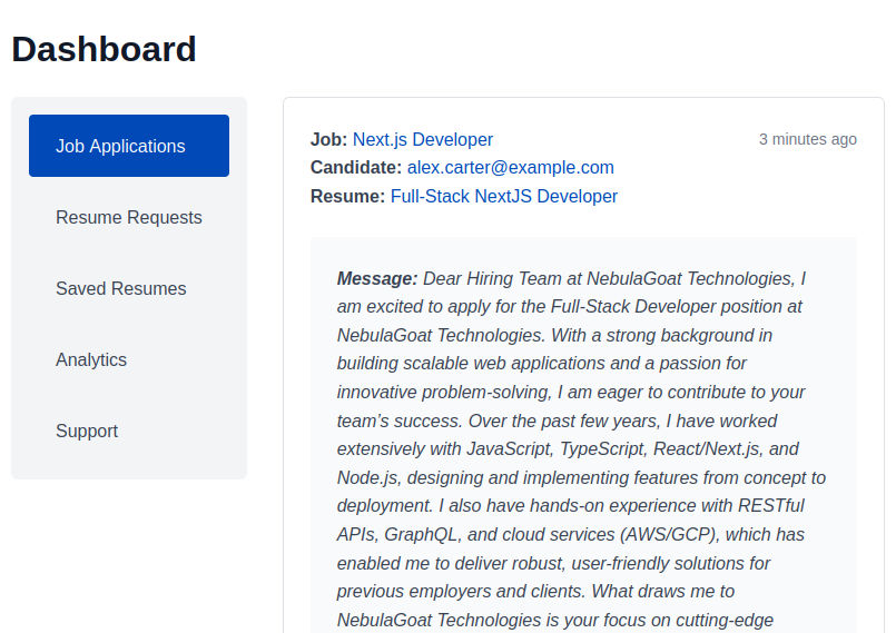 Employer Dashboard